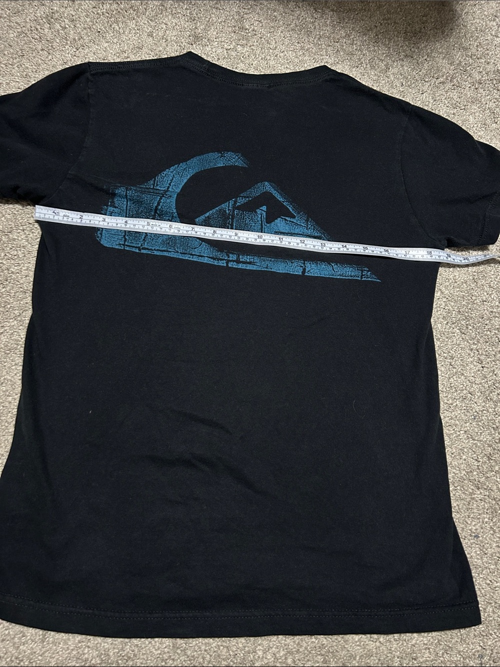 Y2K QuikSilver Black Blue Graphic Tee Shirt Small - Picture 7 of 7
